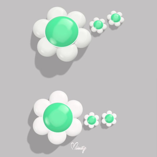 3D Model | Princess Daisy brooch and earrings