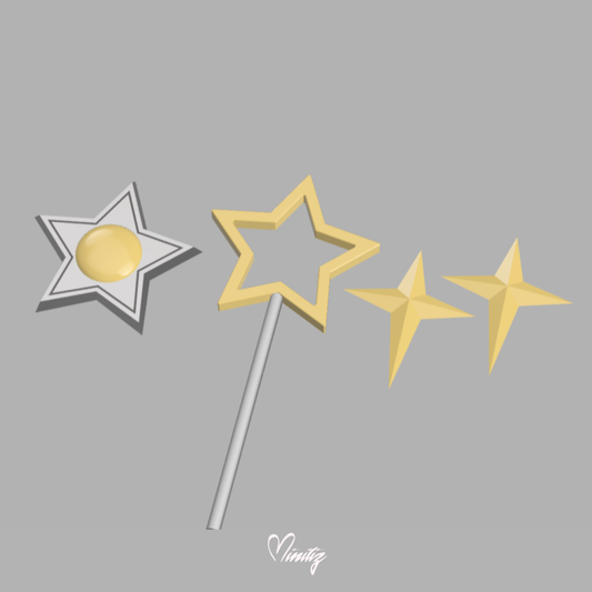 3D Model | Princess Harmony Rosalina brooch, earrings and magic wand