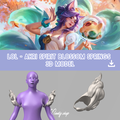 3D Model | Ahri Spirit Blossom Springs League of Legends Accessories