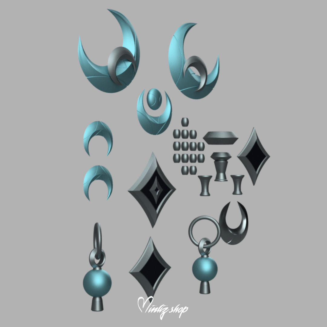 3D Models | Snow Moon Ahri Accessories League of Legends