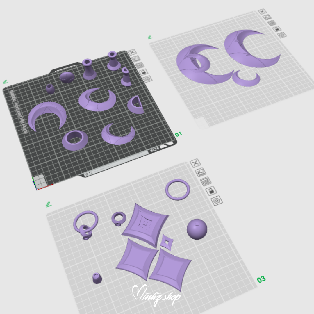 3D Models | Snow Moon Ahri Accessories League of Legends