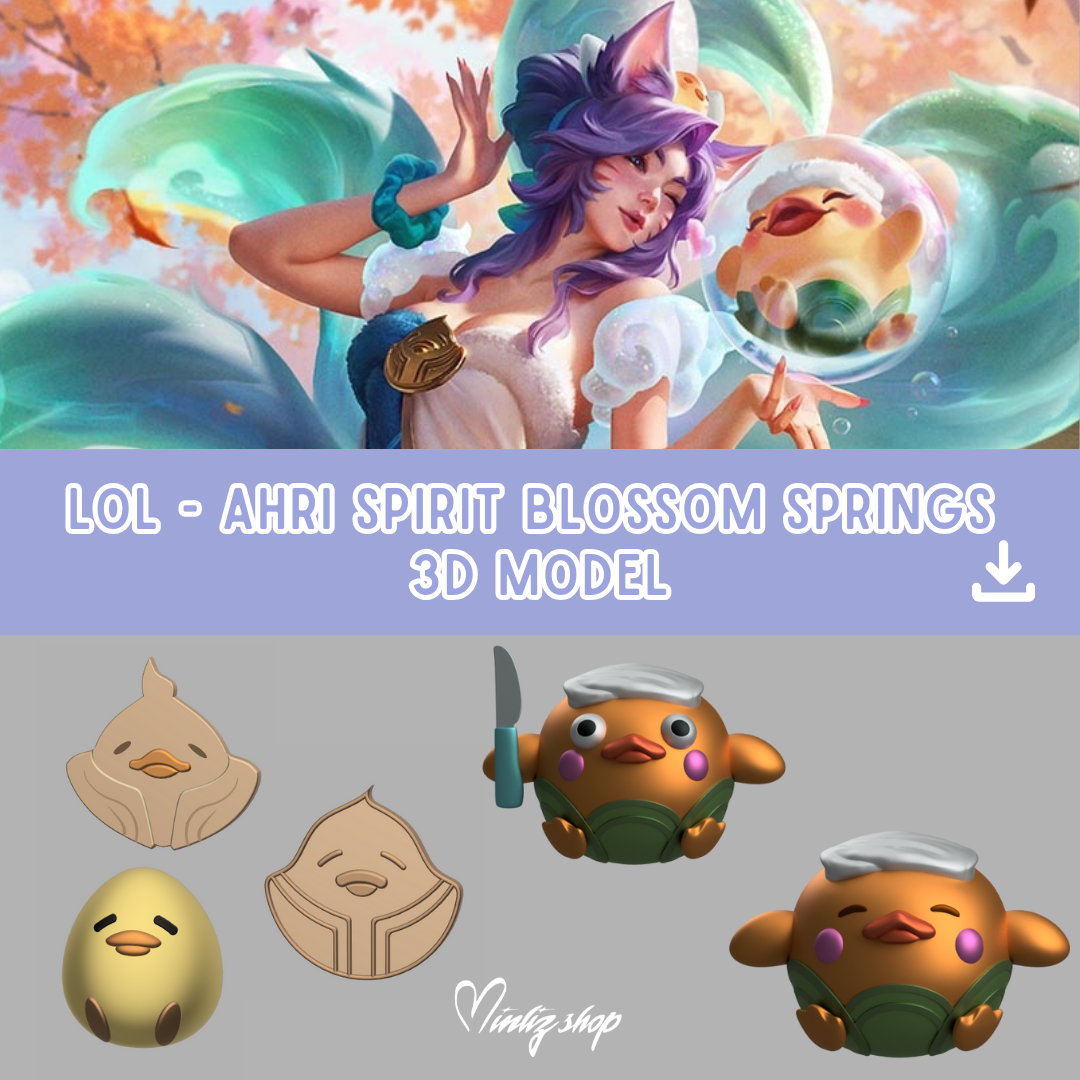 3D Model | Ahri Spirit Blossom Springs League of Legends Accessories
