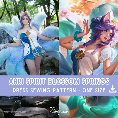 Sewing Pattern | Spirit Blossom Springs Ahri Dress Sewing Pattern