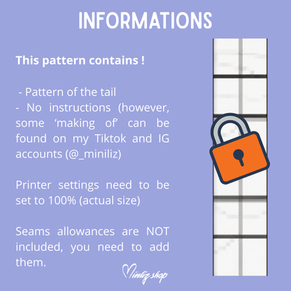 Sewing Pattern | Ahri Tail Sewing Pattern