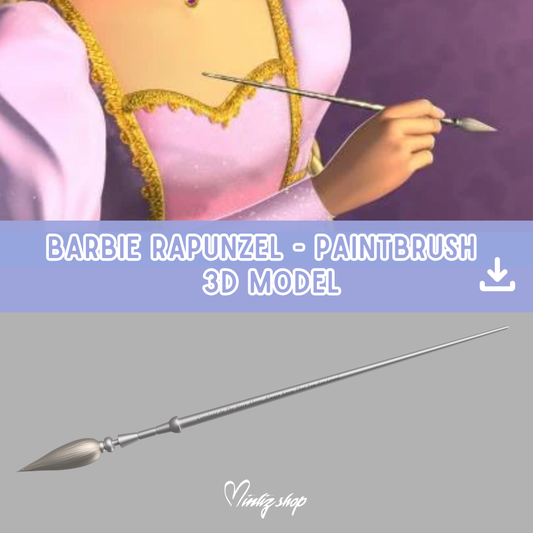 3D Model | Barbie as Rapunzel Paintbrush