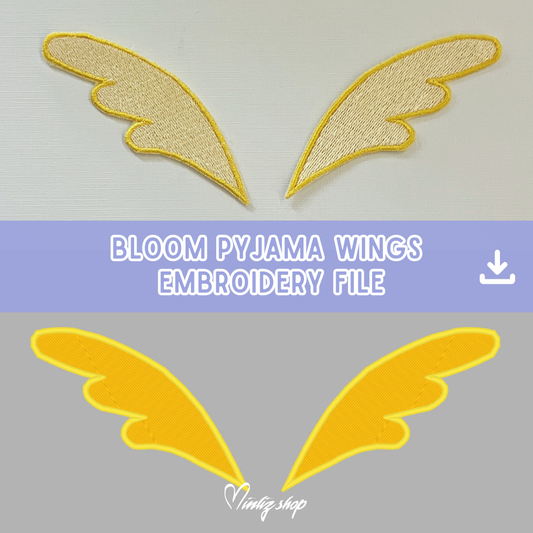 Fichier de broderie | Winx Club Bloom pyjama ailes fichier broderie