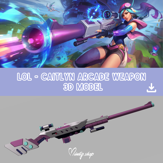 3D Model | Caitlyn Arcade Weapon League of Legends