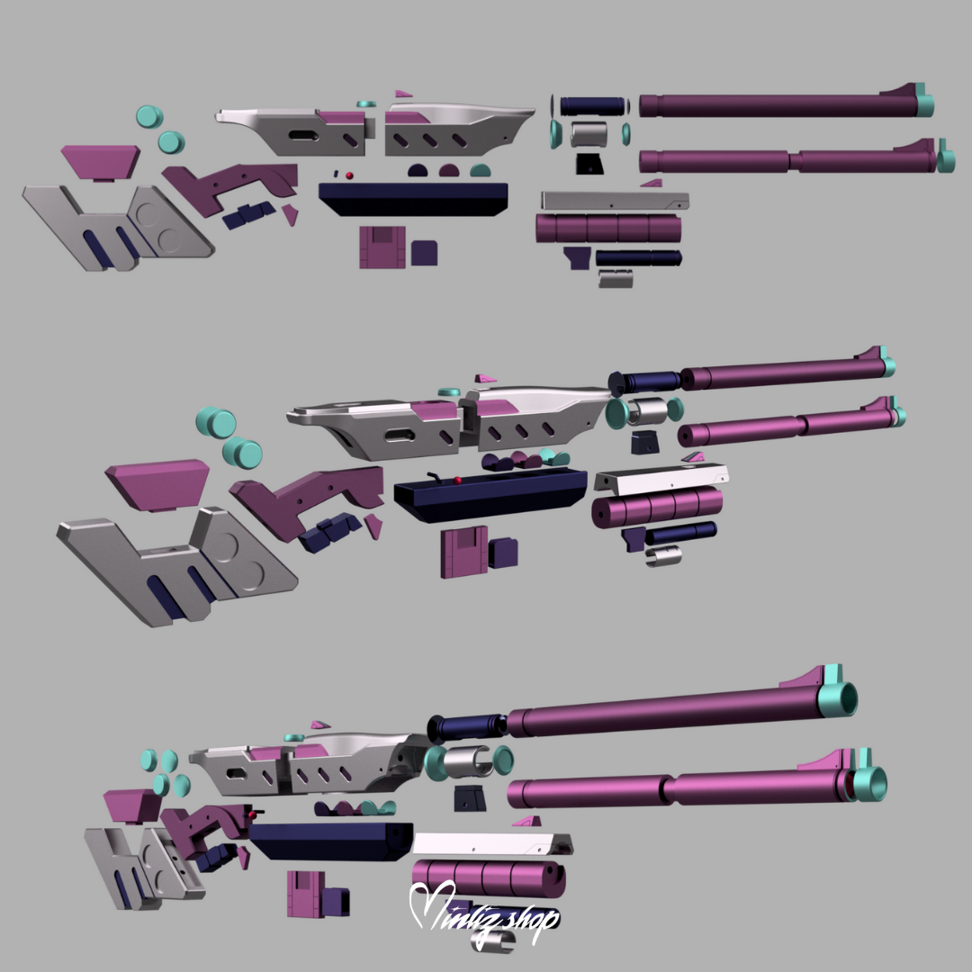 3D Model | Caitlyn Arcade Weapon League of Legends