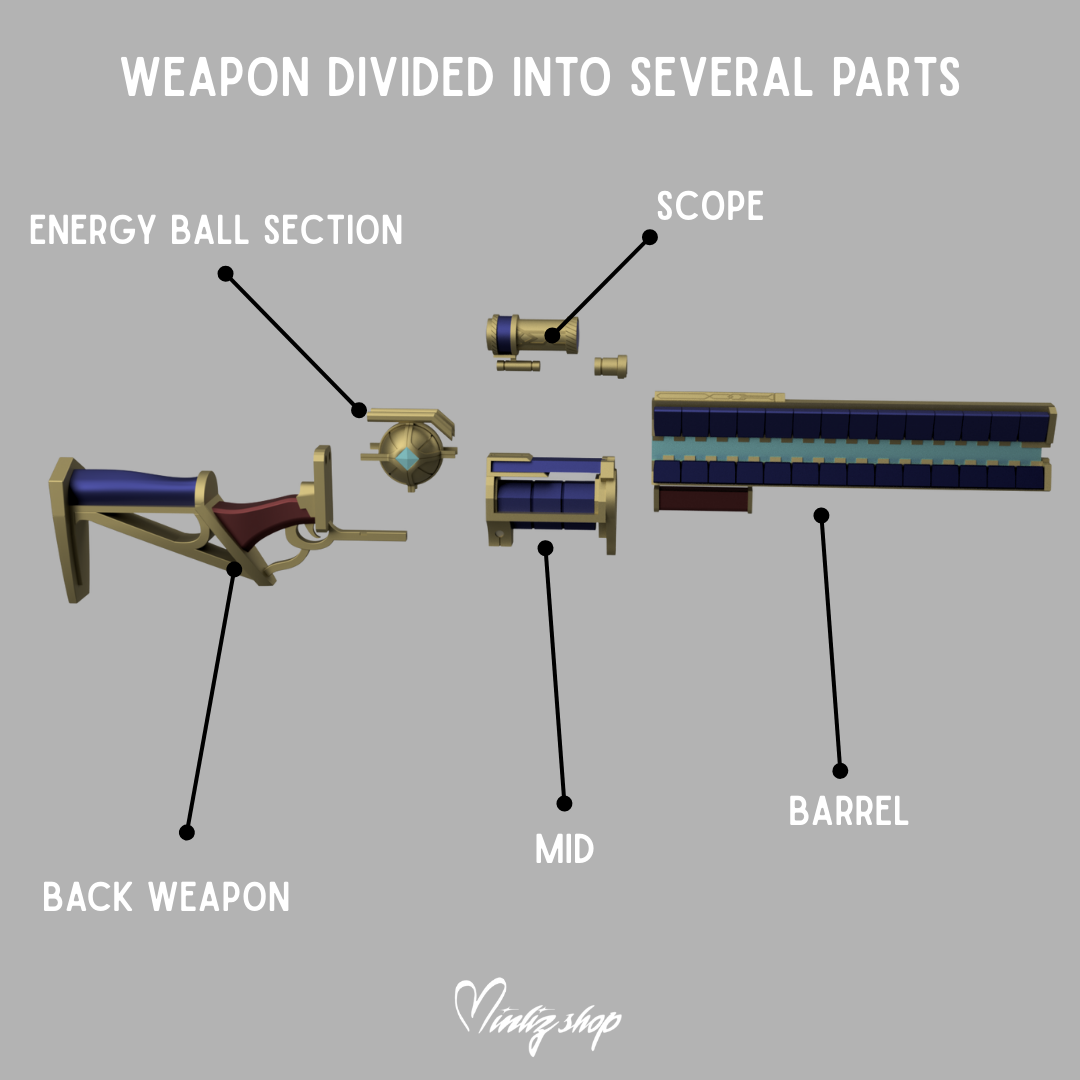 3D Printed Kit | Caitlyn Arcane Commander Weapon League of Legends