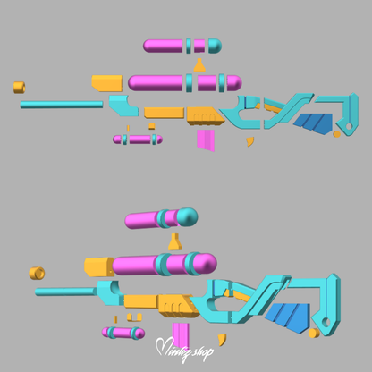 3D Model | Caitlyn Pool Party Weapon League of Legends