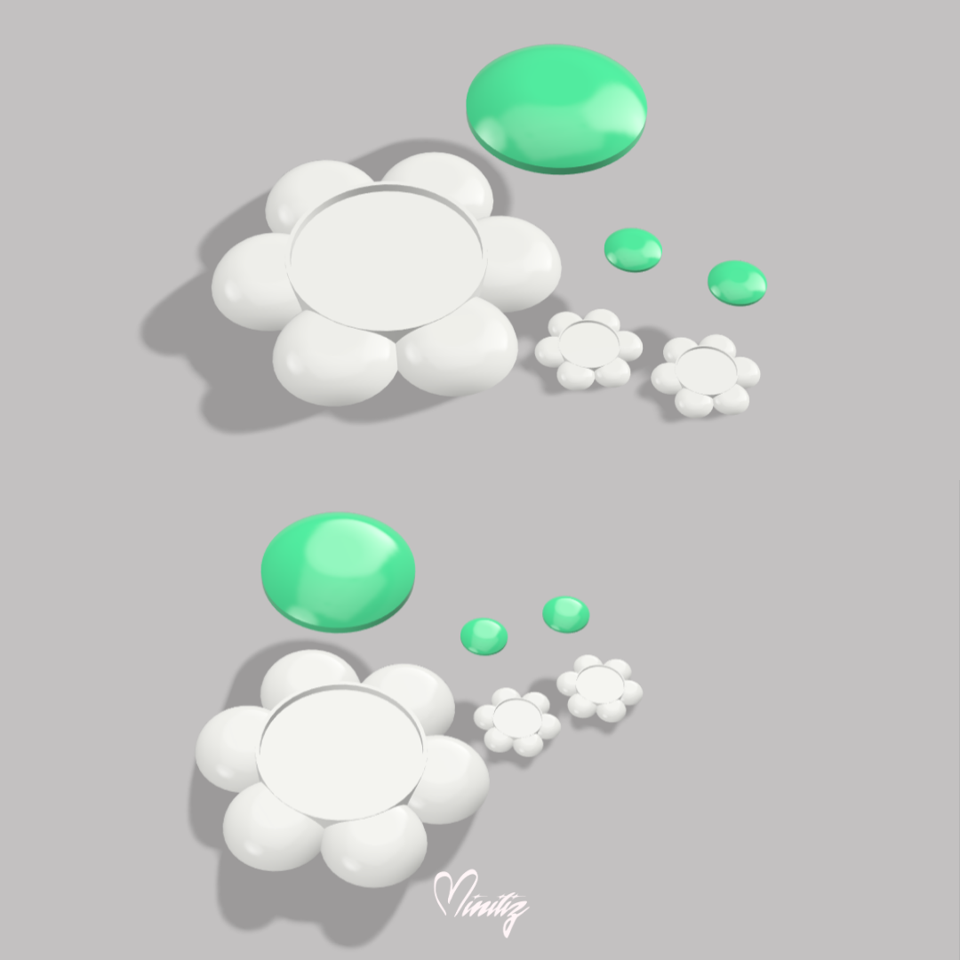 3D Printed Kit | Princess Daisy brooch and earrings