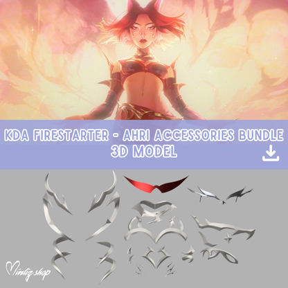 3D Model | KDA Ahri Firestarter Accessories Bundle