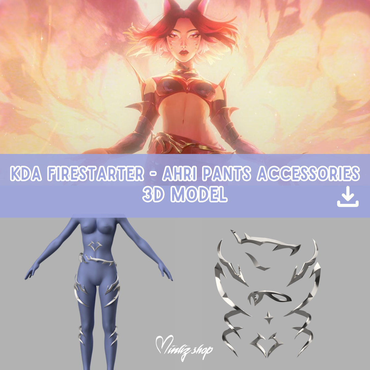 3D Model | KDA Ahri Firestarter Pants Accessories