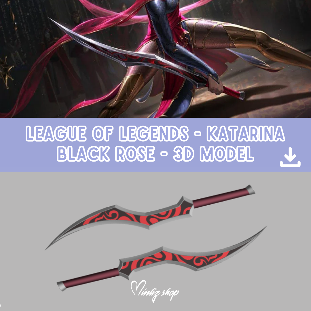 3D Model | Katarina Weapon Prestige Masque of the Black Rose League of Legends.