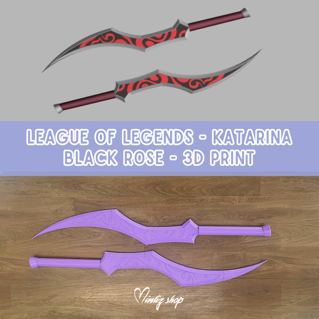 3D Printed Kit | Katarina Weapon Prestige Masque of the Black Rose from League of Legends