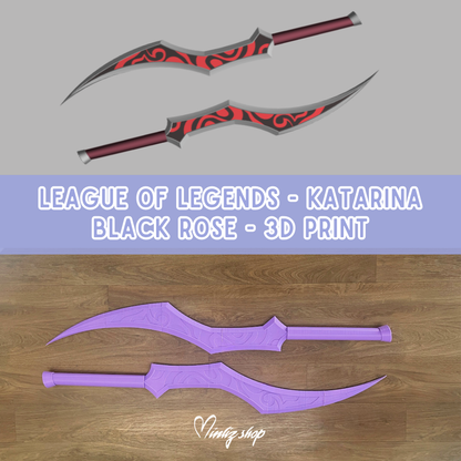 3D Printed Kit | Katarina Weapon Prestige Masque of the Black Rose from League of Legends