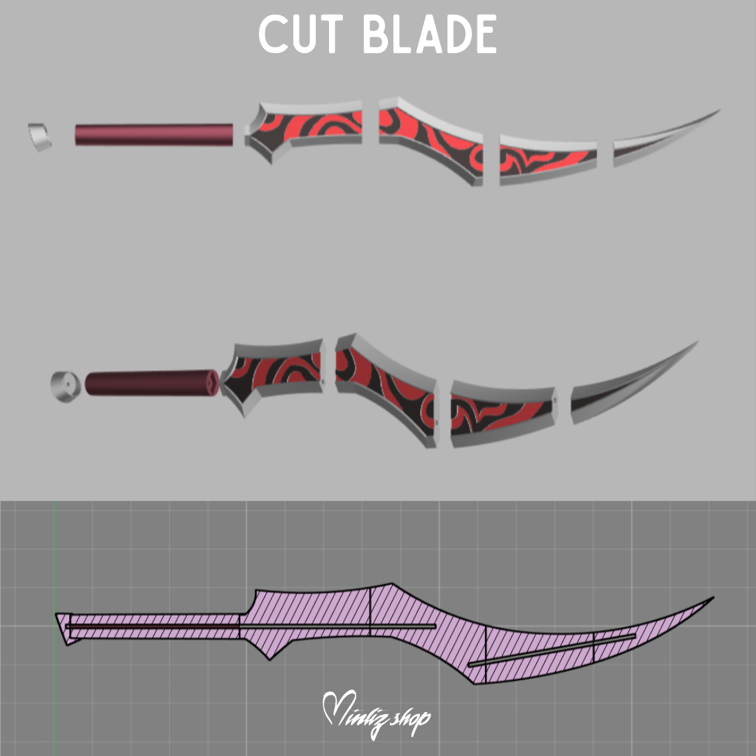 3D Model | Katarina Weapon Prestige Masque of the Black Rose League of Legends.