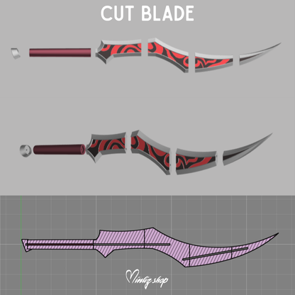 3D Model | Katarina Weapon Prestige Masque of the Black Rose League of Legends.