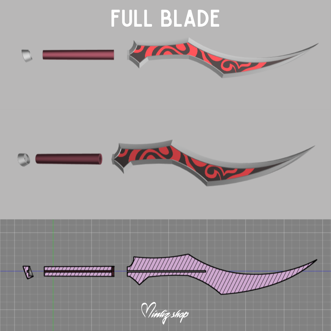 3D Model | Katarina Weapon Prestige Masque of the Black Rose League of Legends.