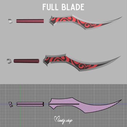 3D Model | Katarina Weapon Prestige Masque of the Black Rose League of Legends.