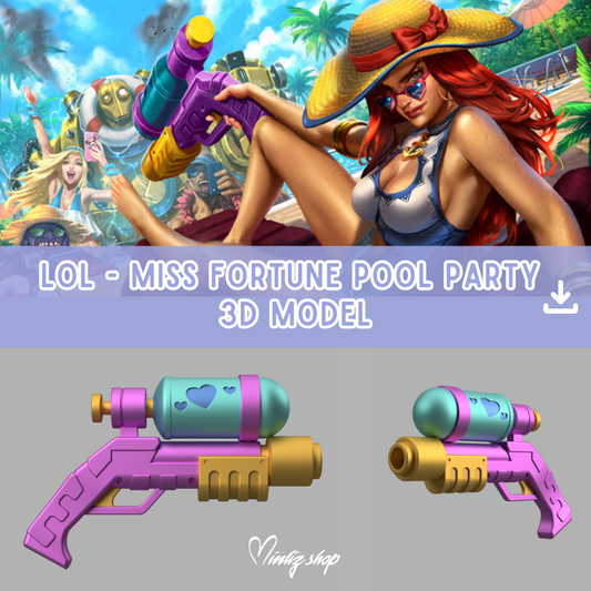 3D Model | League of Legends - Pool Party Miss Fortune Weapon