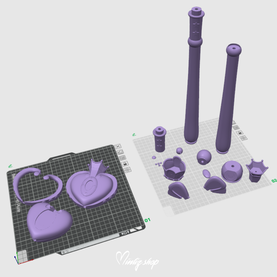 3D Model | Sailor Moon Spiral Heart Moon Rod Crystal version