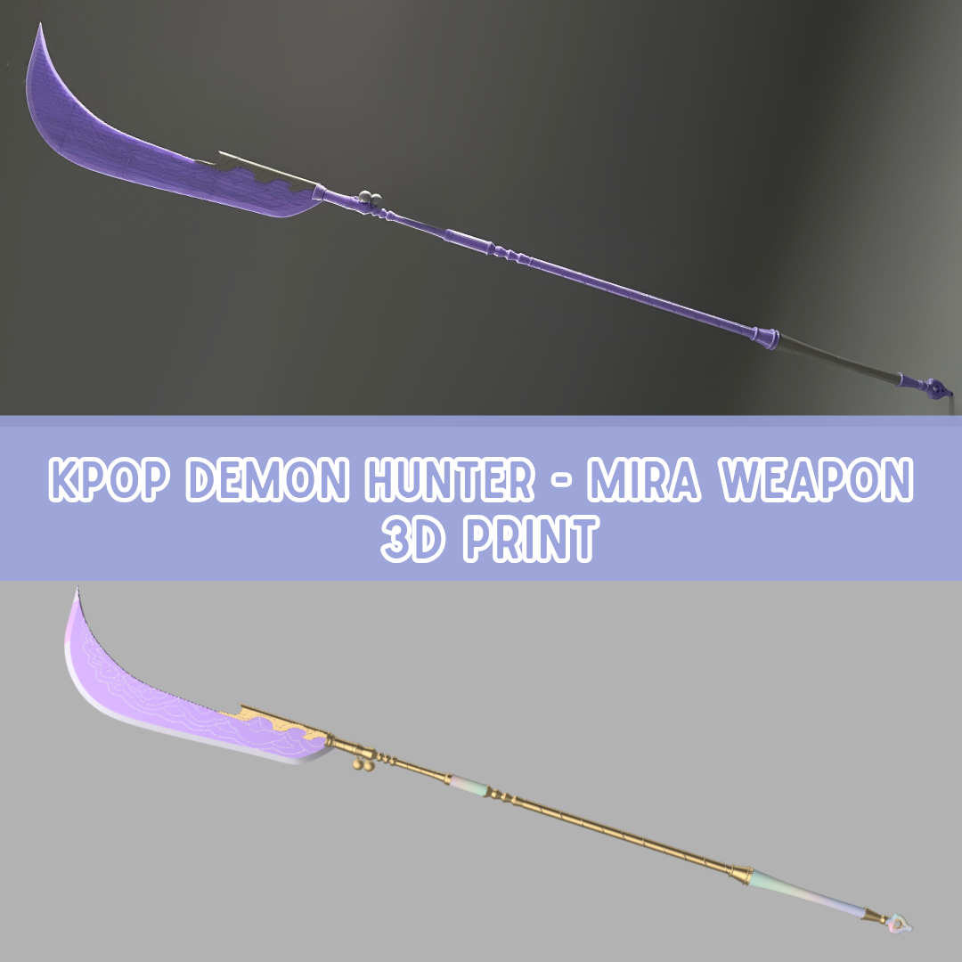 3D Printed Kit Kpop Demon Hunters Mira Weapon / Spear Gok-Do