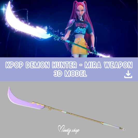 3D Model | Kpop DEmon Hunters Mira Weapon / Spear Gok-Do