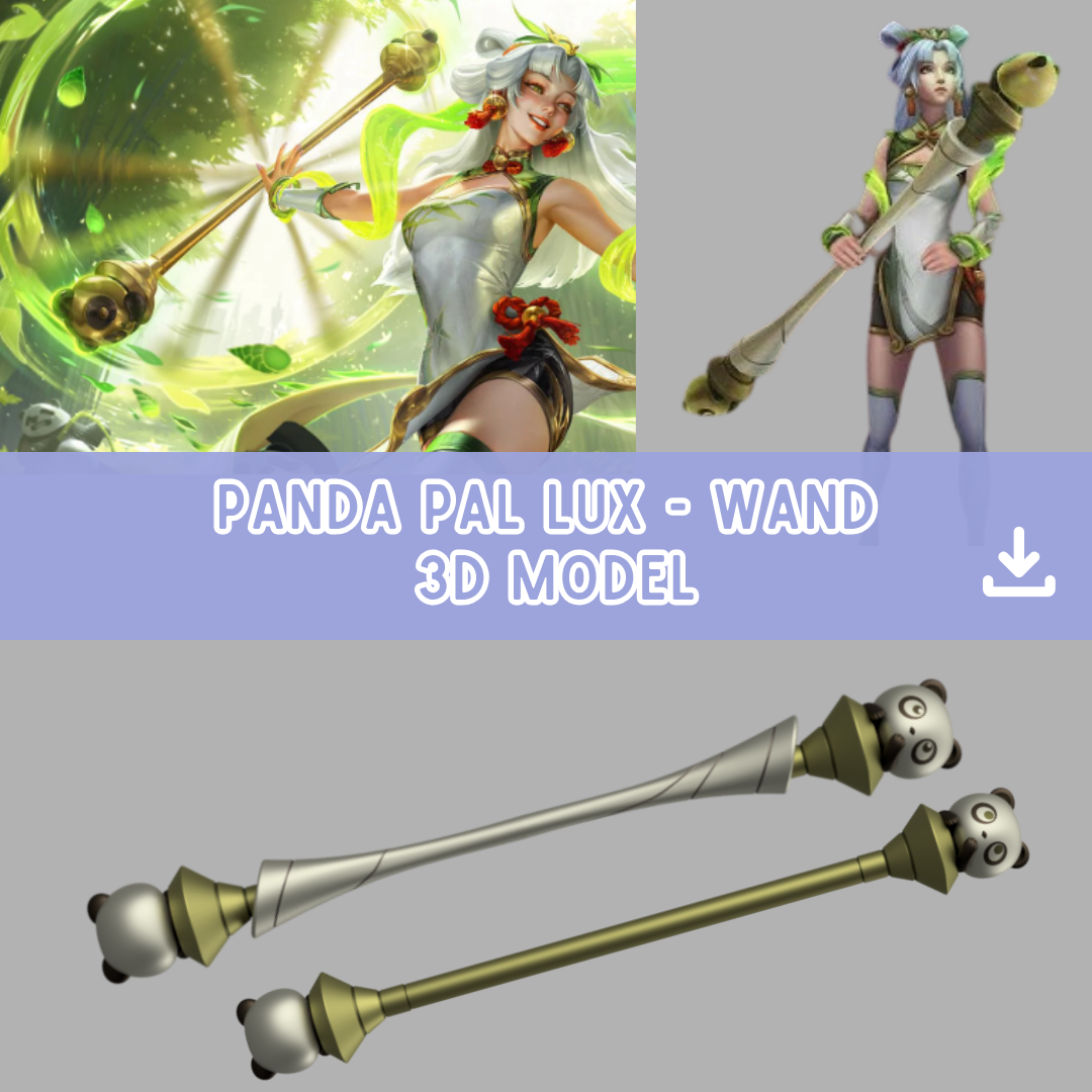 3D Model | Panda Pal Lux skin wand weapon League of Legends