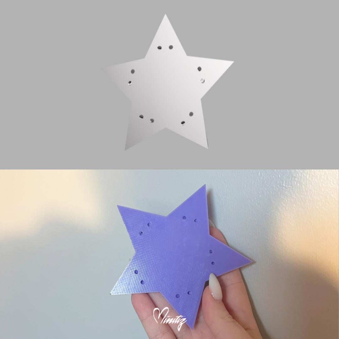 3D Printed Kit | Princess Harmony Rosalina brooch, earrings and magic wand