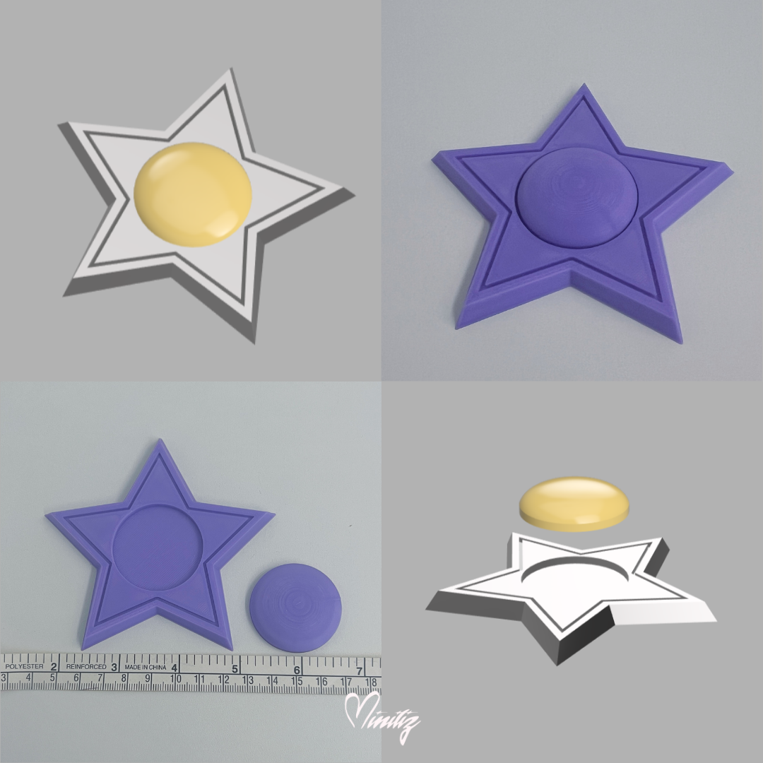 3D Printed Kit | Princess Harmony Rosalina brooch, earrings and magic wand