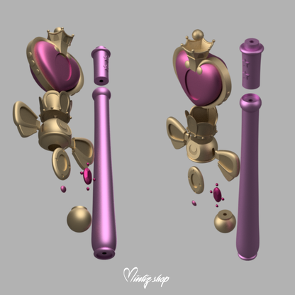 3D Model | Sailor Moon Spiral Heart Moon Rod Crystal version