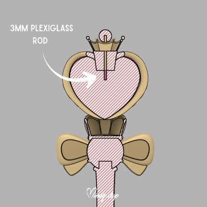 3D Model | Sailor Moon Spiral Heart Moon Rod Crystal version