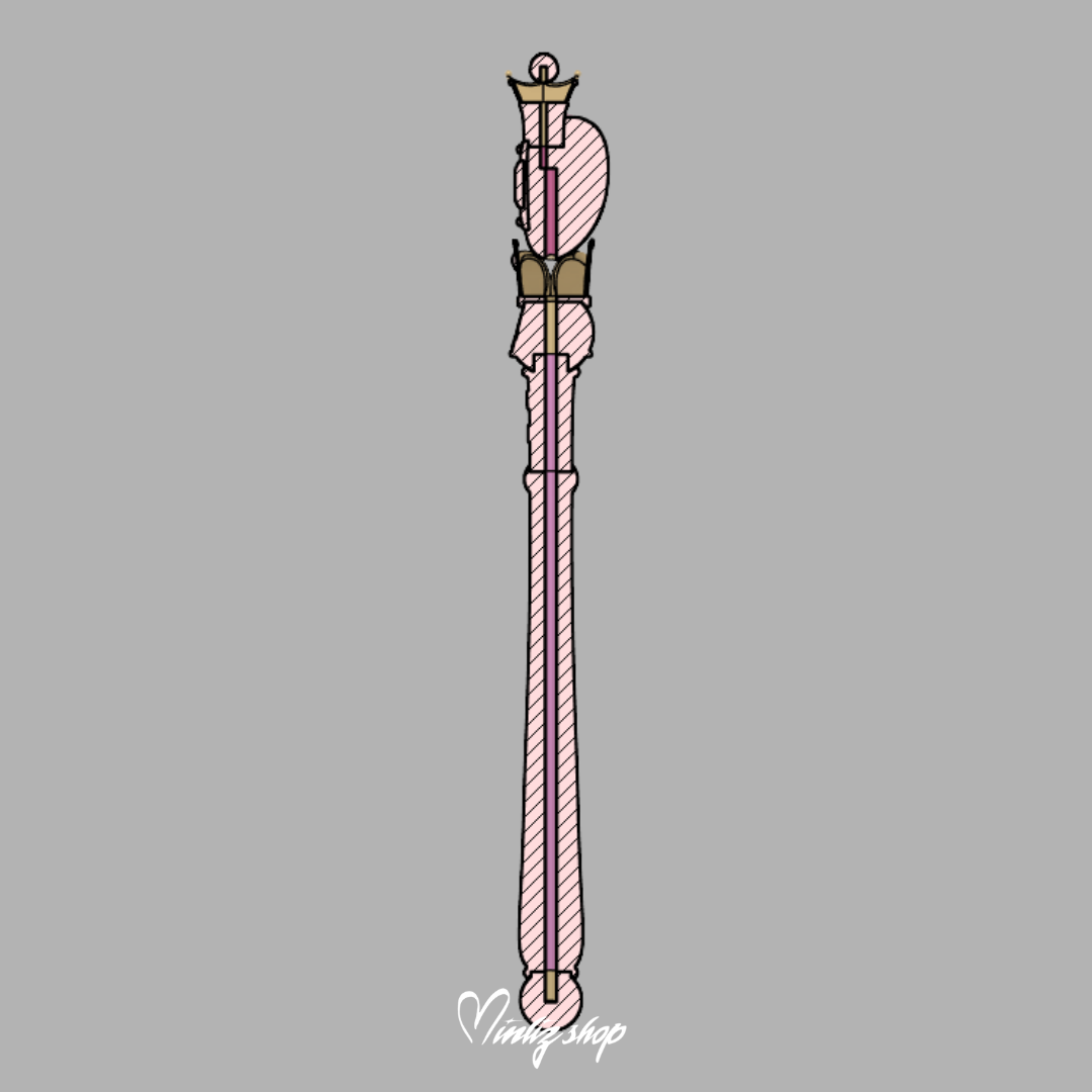 3D Model | Sailor Moon Spiral Heart Moon Rod Crystal version