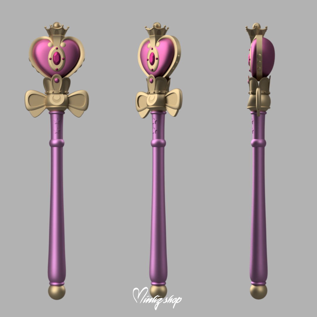 3D Model | Sailor Moon Spiral Heart Moon Rod Crystal version