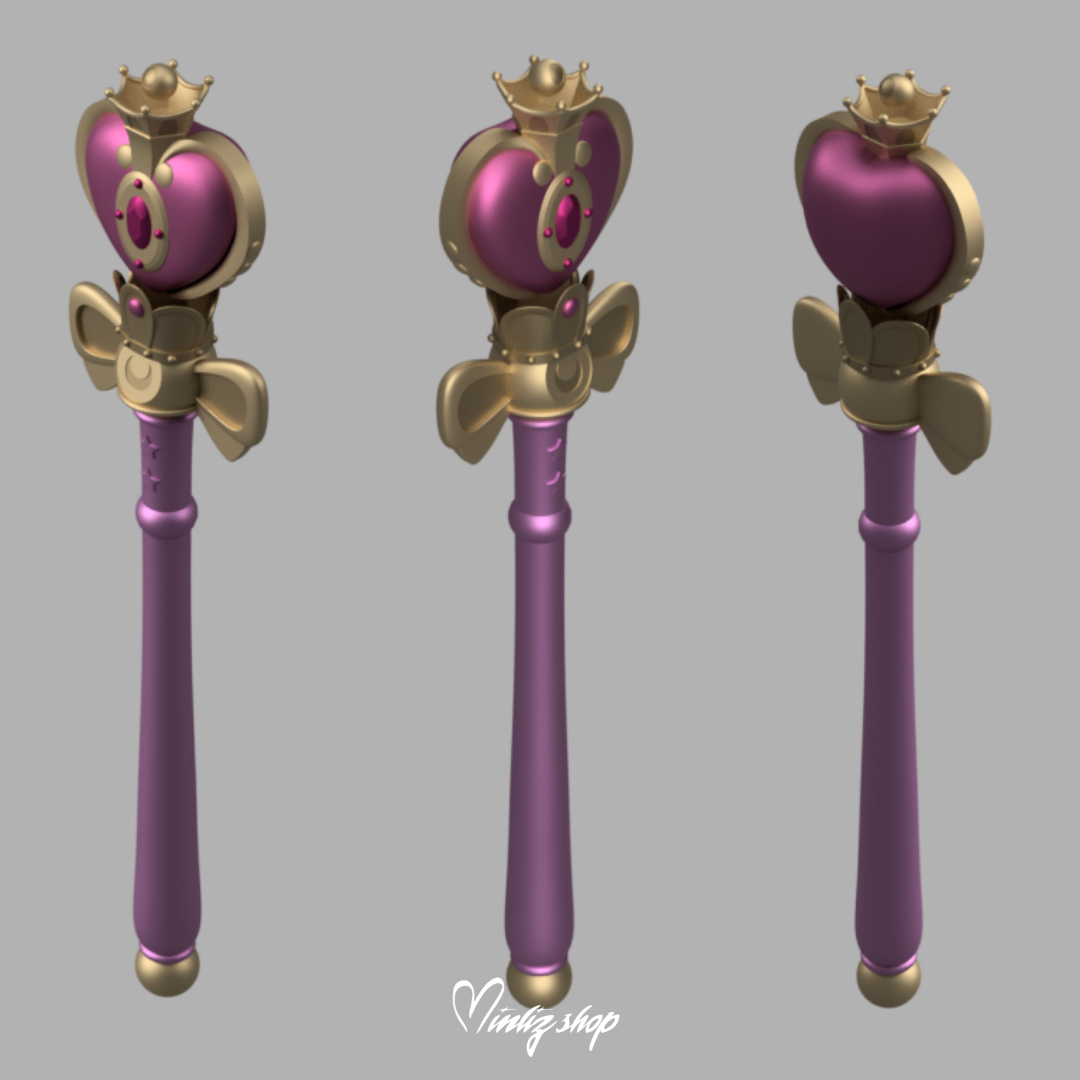 3D Model | Sailor Moon Spiral Heart Moon Rod Crystal version