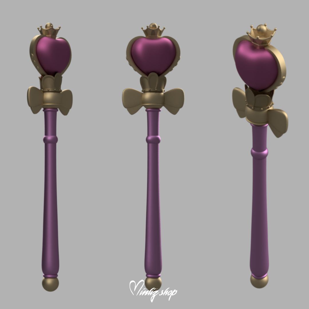 3D Model | Sailor Moon Spiral Heart Moon Rod Crystal version