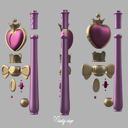 3D Model | Sailor Moon Spiral Heart Moon Rod Crystal version