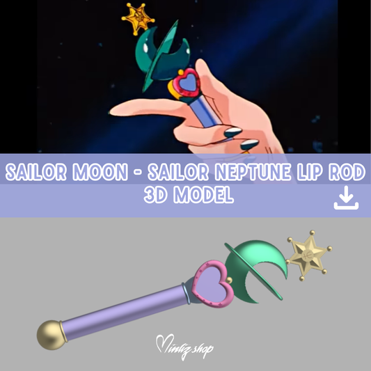 3D Model | Inspired Sailor Moon Sailor Neptune Lip Rod