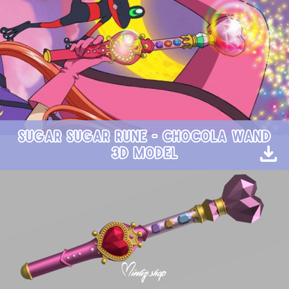 3D Model | Sugar Sugar Rune - Chocola Wand Anime version