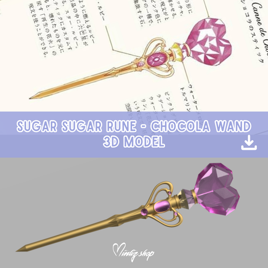 3D Model | Sugar Sugar Rune - Chocola Wand Manga vers