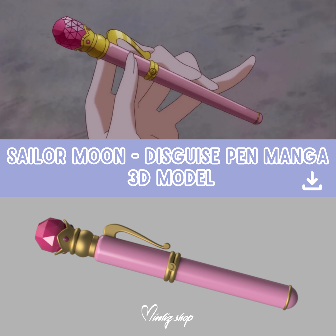 3D Model | Sailor Moon Disguise Pen Manga / Crystal Version