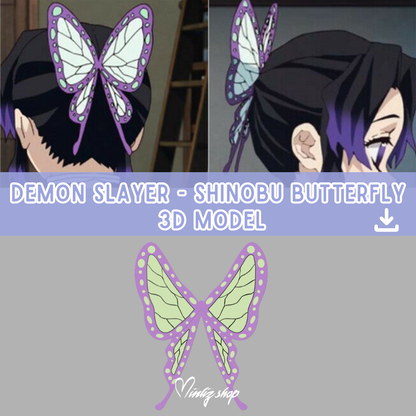 3D Model | Shinobu Butterfly Hairpin Demon Slayer