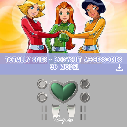 3D Model | Totally Spies - Bodysuit accessories
