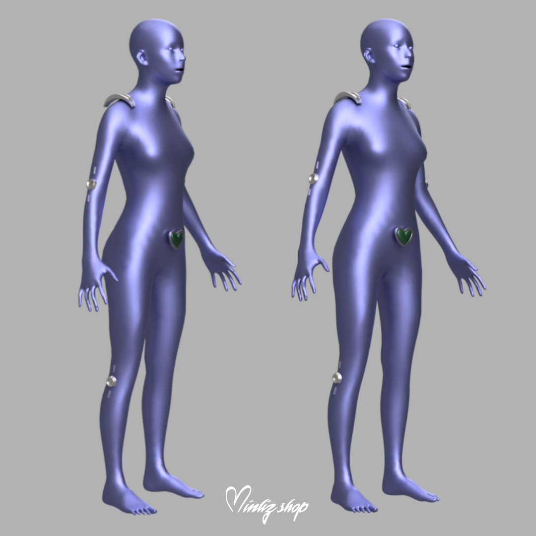 3D Model | Totally Spies - Bodysuit accessories