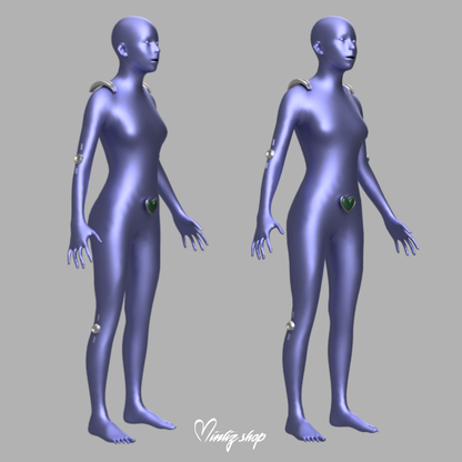 3D Model | Totally Spies - Bodysuit accessories