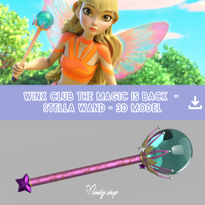3D Model | Winx Club Reboot The Magic is Back Stella Magic Wand
