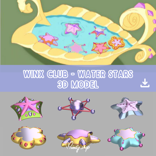 3D Model | Winx Club Water Stars Bloom Stella Flora Tecna Musa Layla