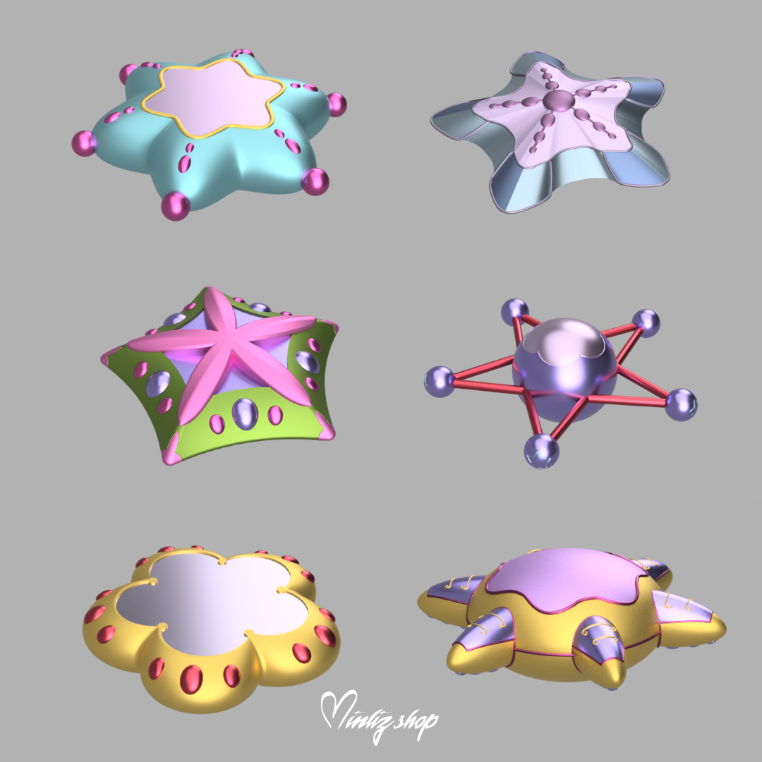 3D Model | Winx Club Water Stars Bloom Stella Flora Tecna Musa Layla