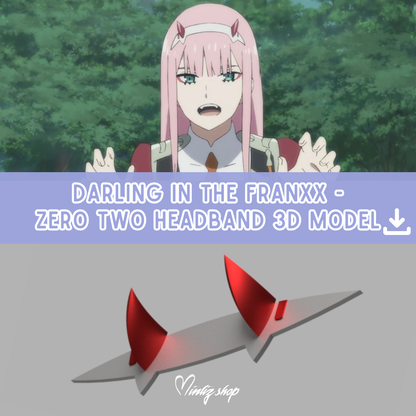 3D Model | Zero Two headband from Darling in the Franxx